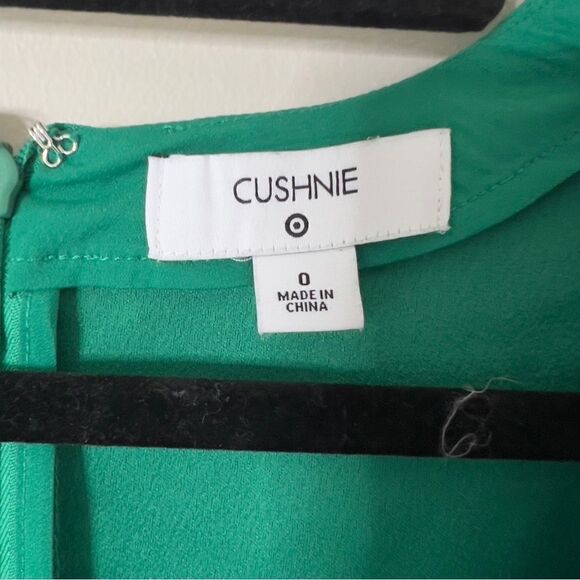 Cushnie for Target Emerald Green Long Sleeve Faux Wrap Asymmetrical Dress Size 0 - Picture 9 of 11